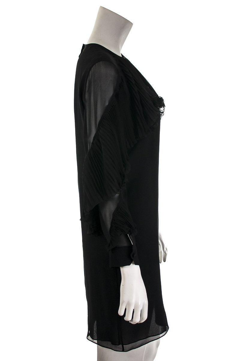Gucci Black Silk Georgette Pleated Dress Size XS | IT 40 - Love that Bag etc - Preowned Authentic Designer Handbags & Preloved Fashions