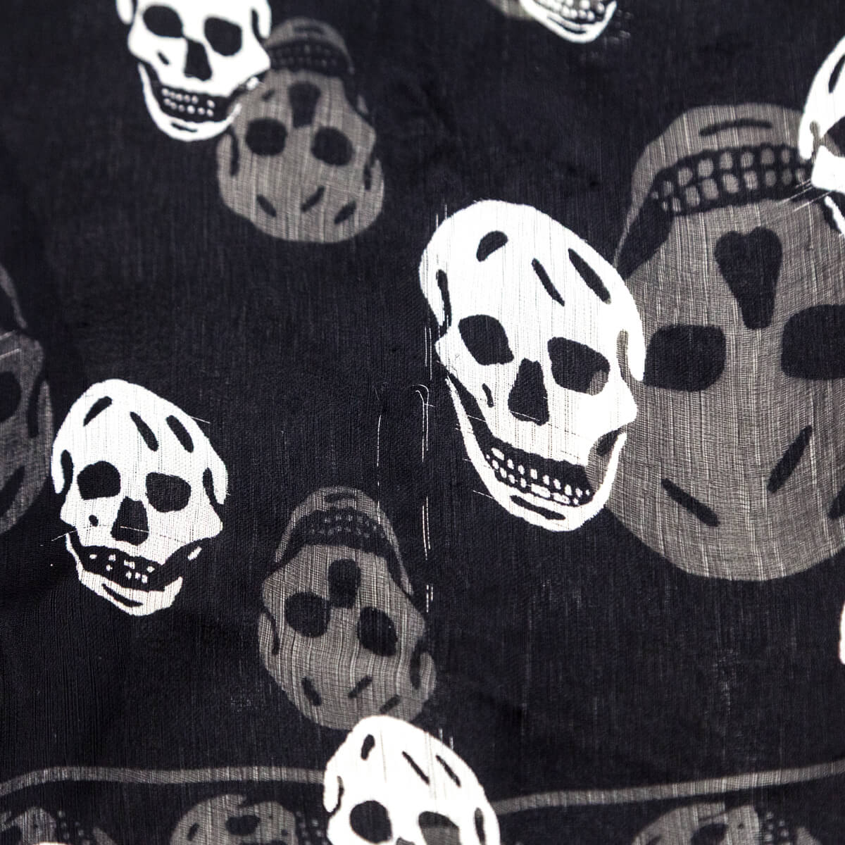 Alexander McQueen Black & White Silk Skull Scarf - Love that Bag etc - Preowned Authentic Designer Handbags & Preloved Fashions