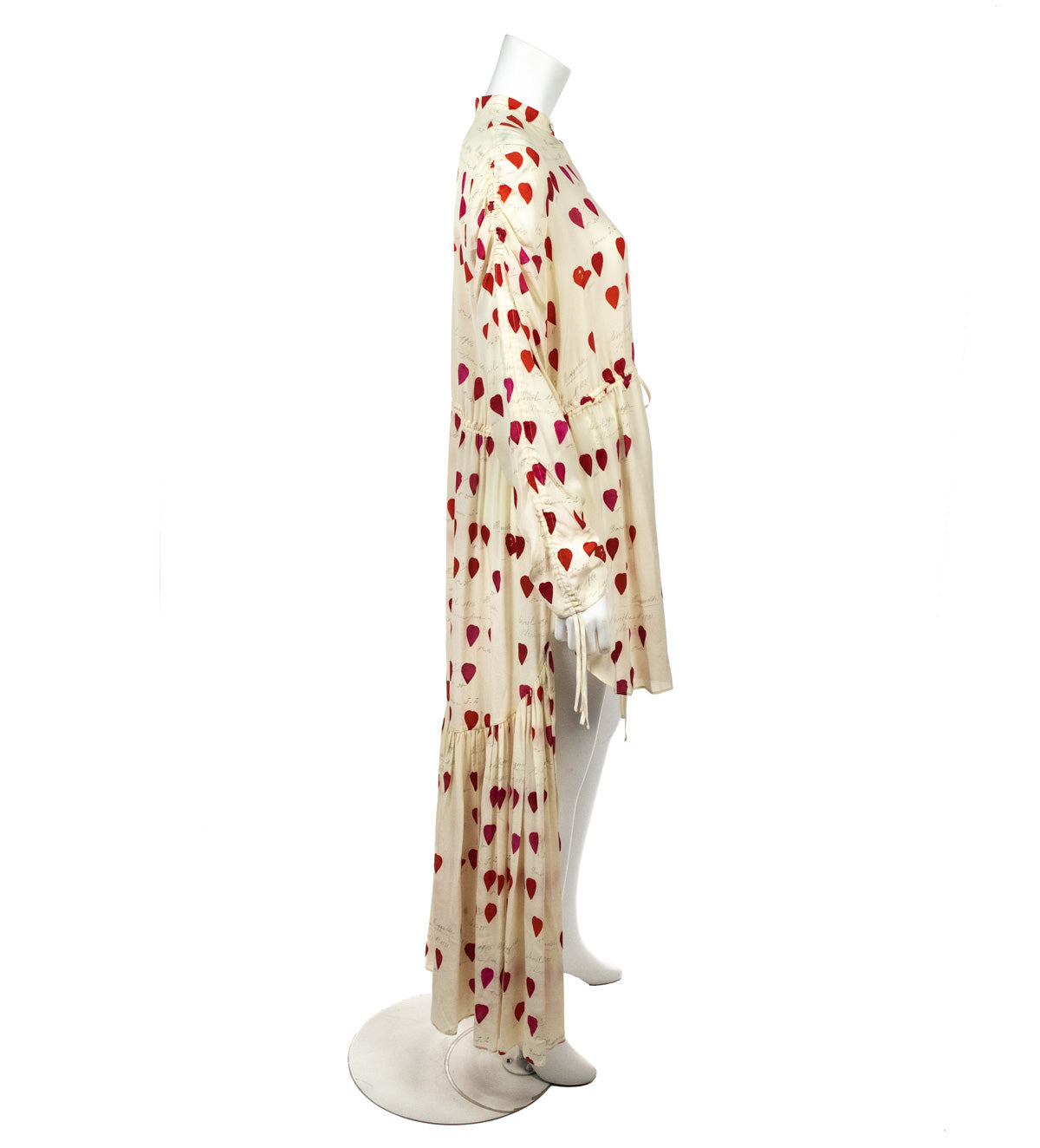 Alexander McQueen White & Red Heart Print Silk Dress Size M | IT 44 - Love that Bag etc - Preowned Authentic Designer Handbags & Preloved Fashions