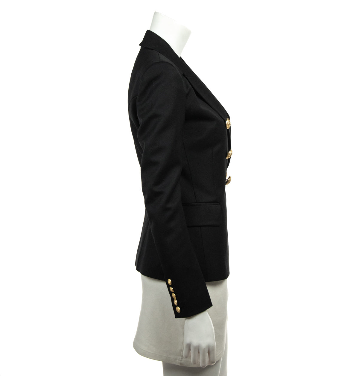 Balmain Black Wool Double Breasted Blazer Size S | FR 38 - Love that Bag etc - Preowned Authentic Designer Handbags & Preloved Fashions