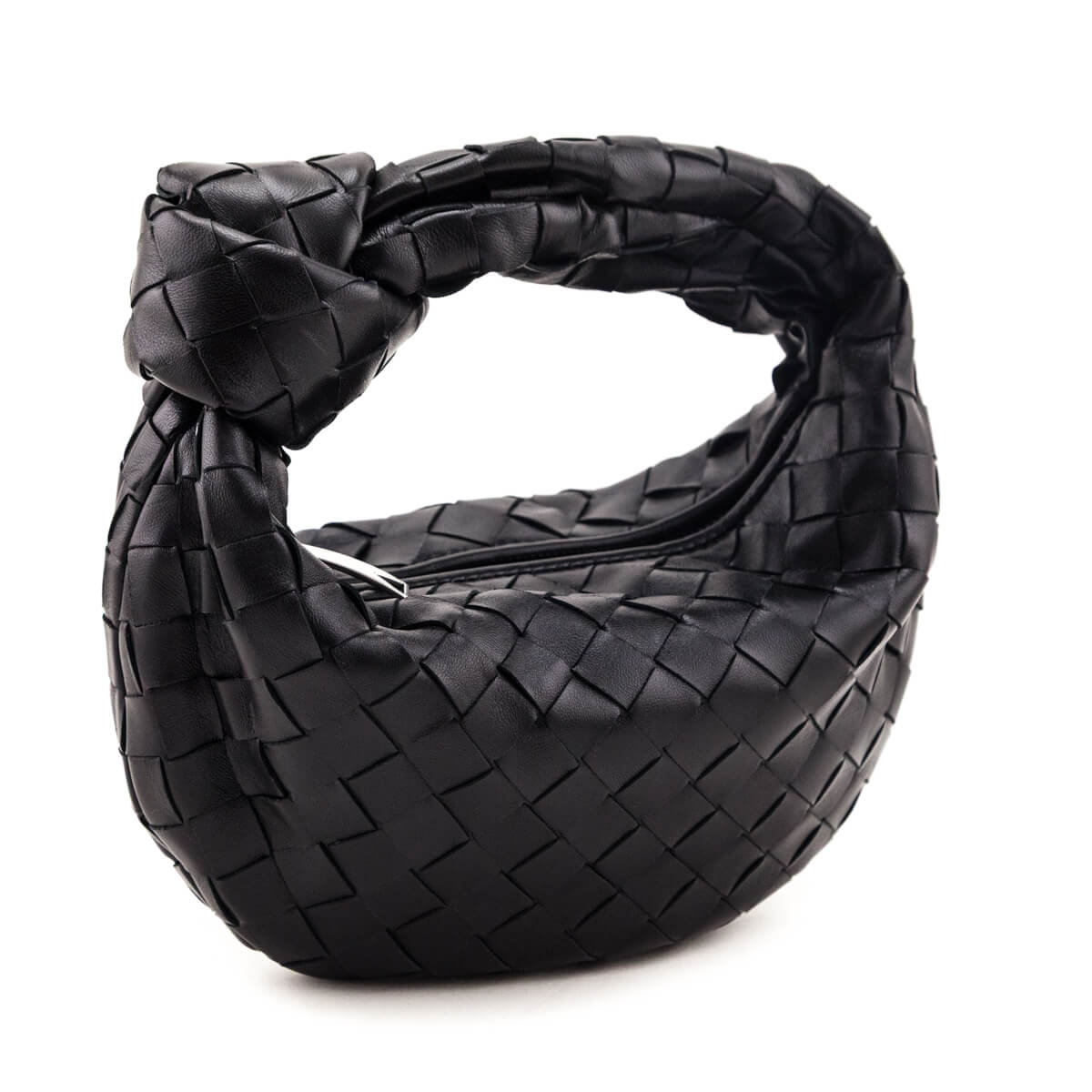 Bottega Veneta Black Nappa Intrecciato Mini Jodie - Love that Bag etc - Preowned Authentic Designer Handbags & Preloved Fashions