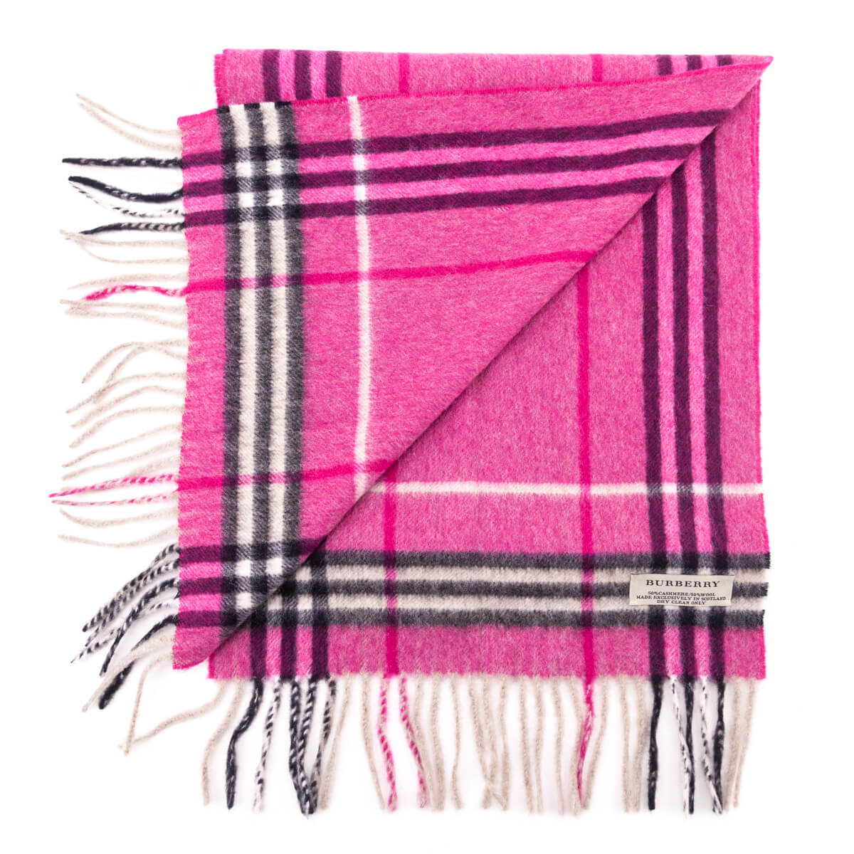 Burberry Pink Cashmere & Wool Check Scarf - Love that Bag etc - Preowned Authentic Designer Handbags & Preloved Fashions