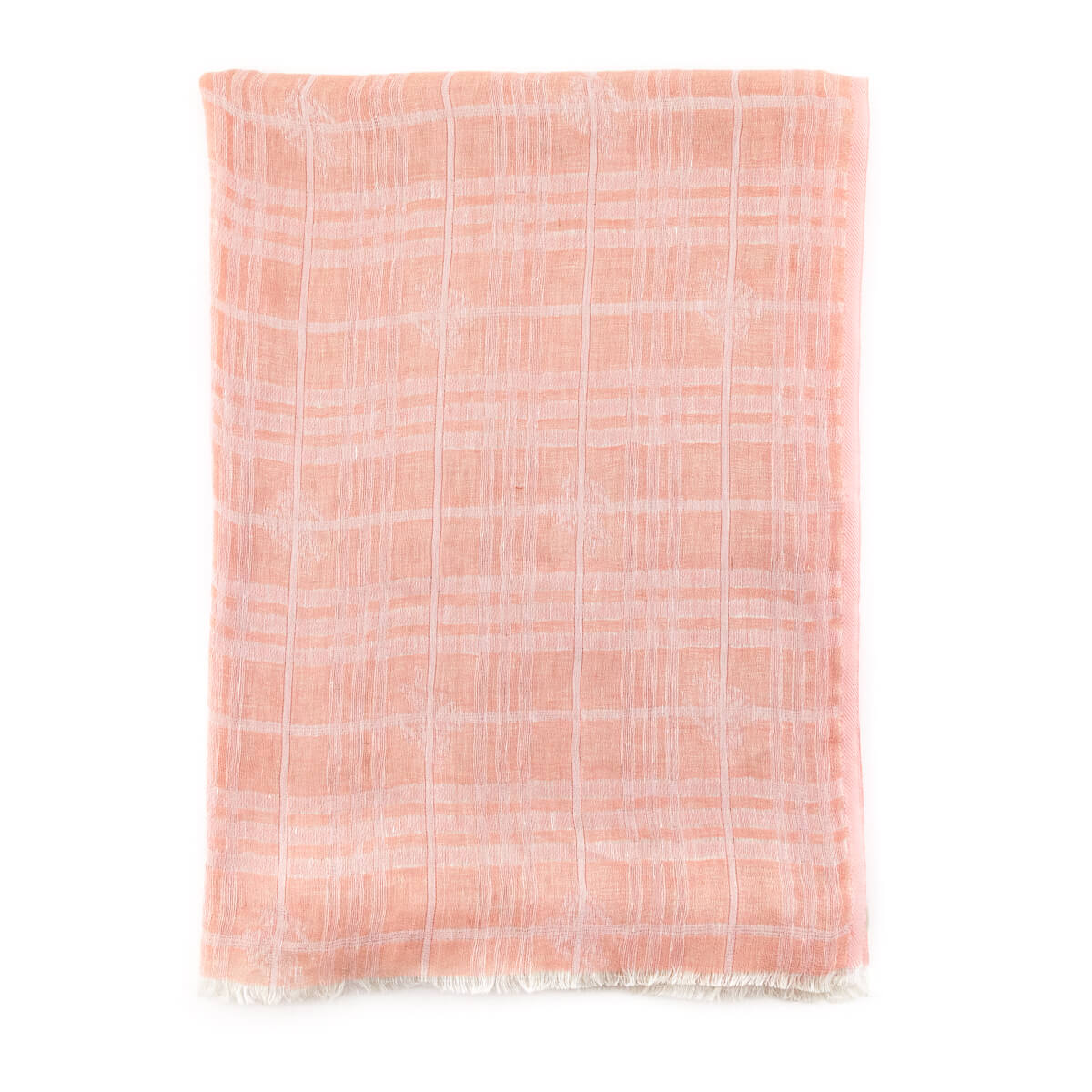 Burberry Pink Linen Blend Check Oblong Scarf - Love that Bag etc - Preowned Authentic Designer Handbags & Preloved Fashions