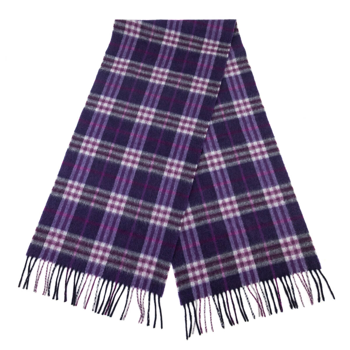 Burberry Purple Check Cashmere Scarf - Love that Bag etc - Preowned Authentic Designer Handbags & Preloved Fashions
