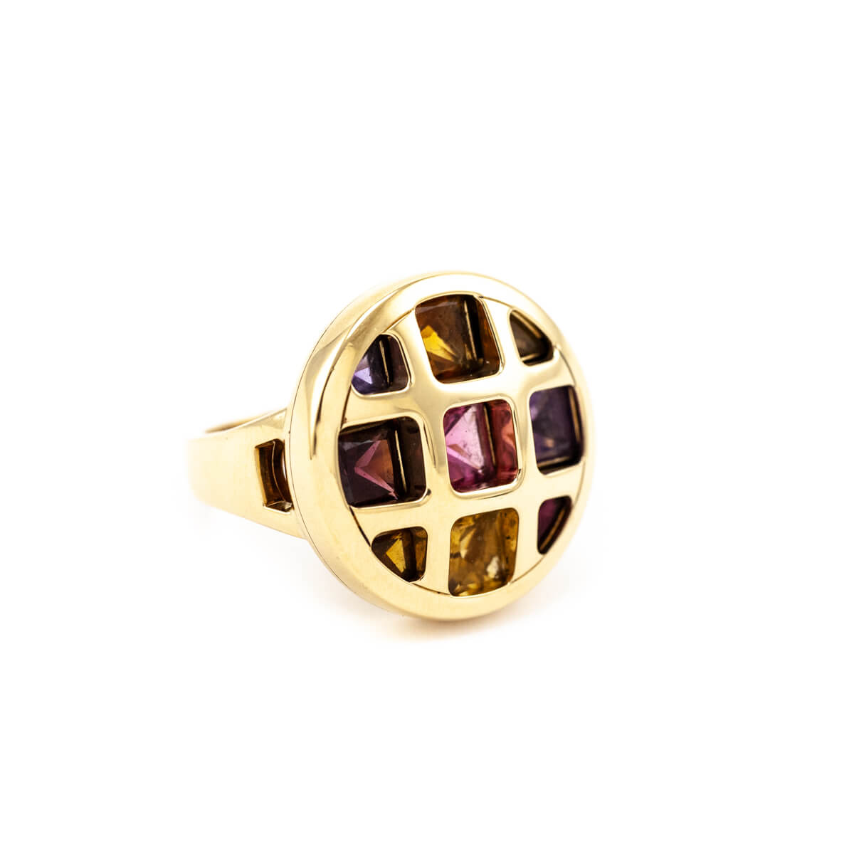 Cartier 18K Gold Multi Gemstone Pasha Ring Size 8.5 - Love that Bag etc - Preowned Authentic Designer Handbags & Preloved Fashions