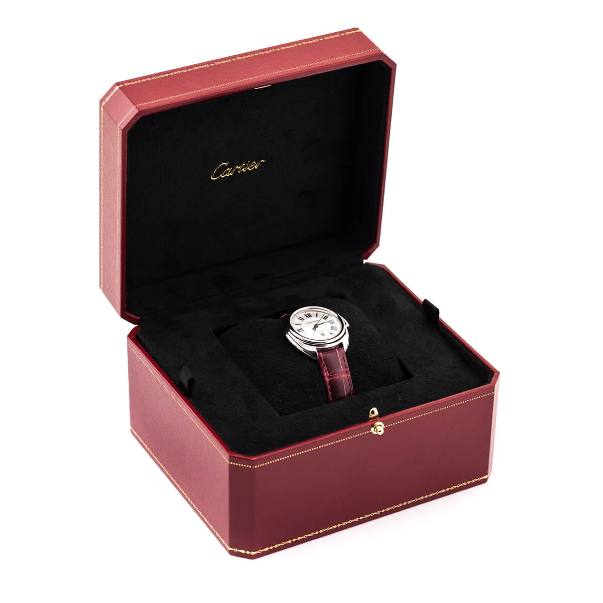 Cartier Clé de Cartier Watch with Red Alligator Bracelet - Love that Bag etc - Preowned Authentic Designer Handbags & Preloved Fashions