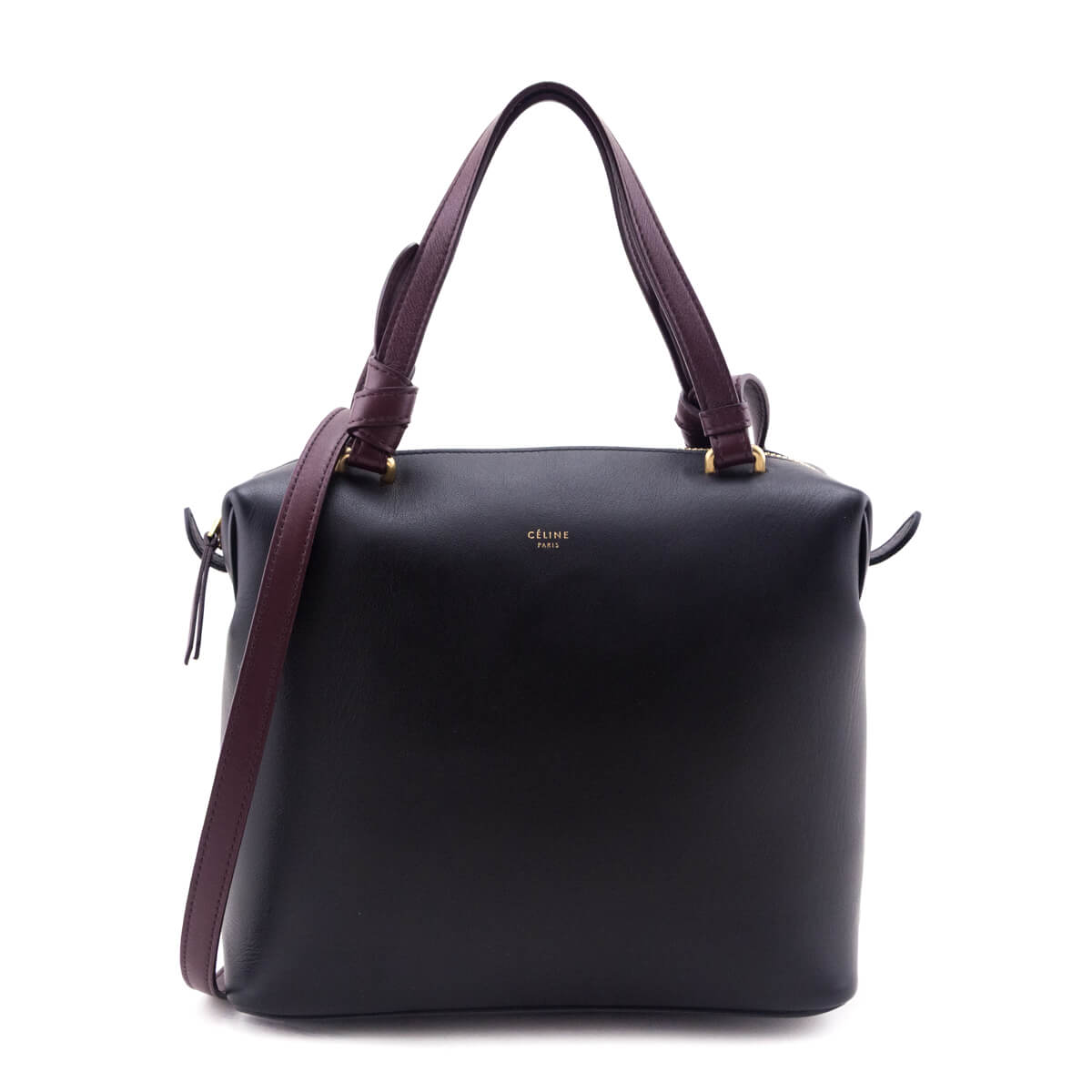 Celine Black Lambskin Small Soft Cube Satchel - Love that Bag etc - Preowned Authentic Designer Handbags & Preloved Fashions