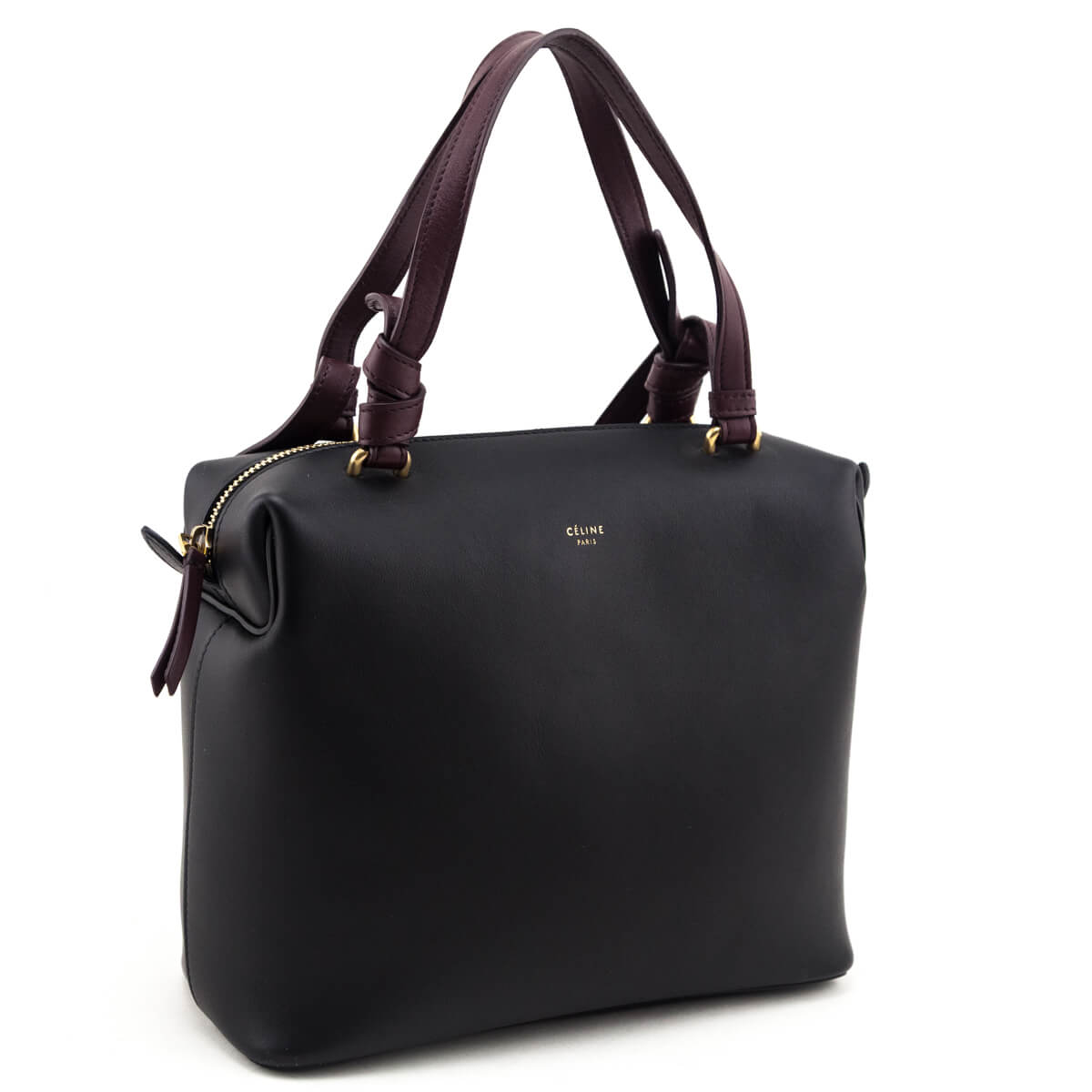 Celine Black Lambskin Small Soft Cube Satchel - Love that Bag etc - Preowned Authentic Designer Handbags & Preloved Fashions