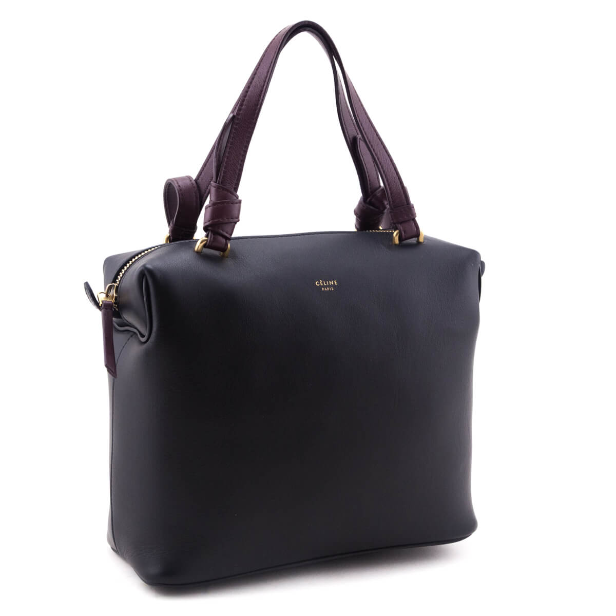 Celine Black Lambskin Small Soft Cube Satchel - Love that Bag etc - Preowned Authentic Designer Handbags & Preloved Fashions