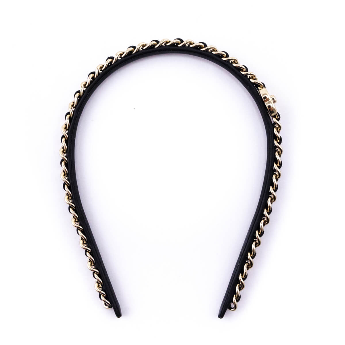 Chanel Black Leather & Chain Headband - Love that Bag etc - Preowned Authentic Designer Handbags & Preloved Fashions