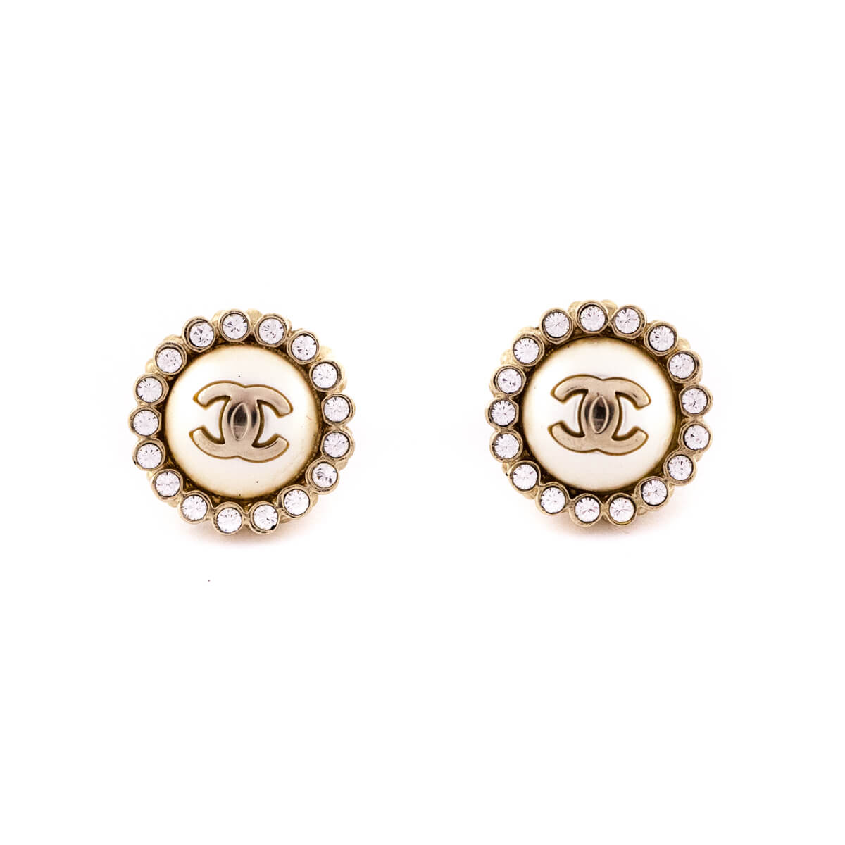 Chanel Faux Pearl CC Stud Earrings - Love that Bag etc - Preowned Authentic Designer Handbags & Preloved Fashions