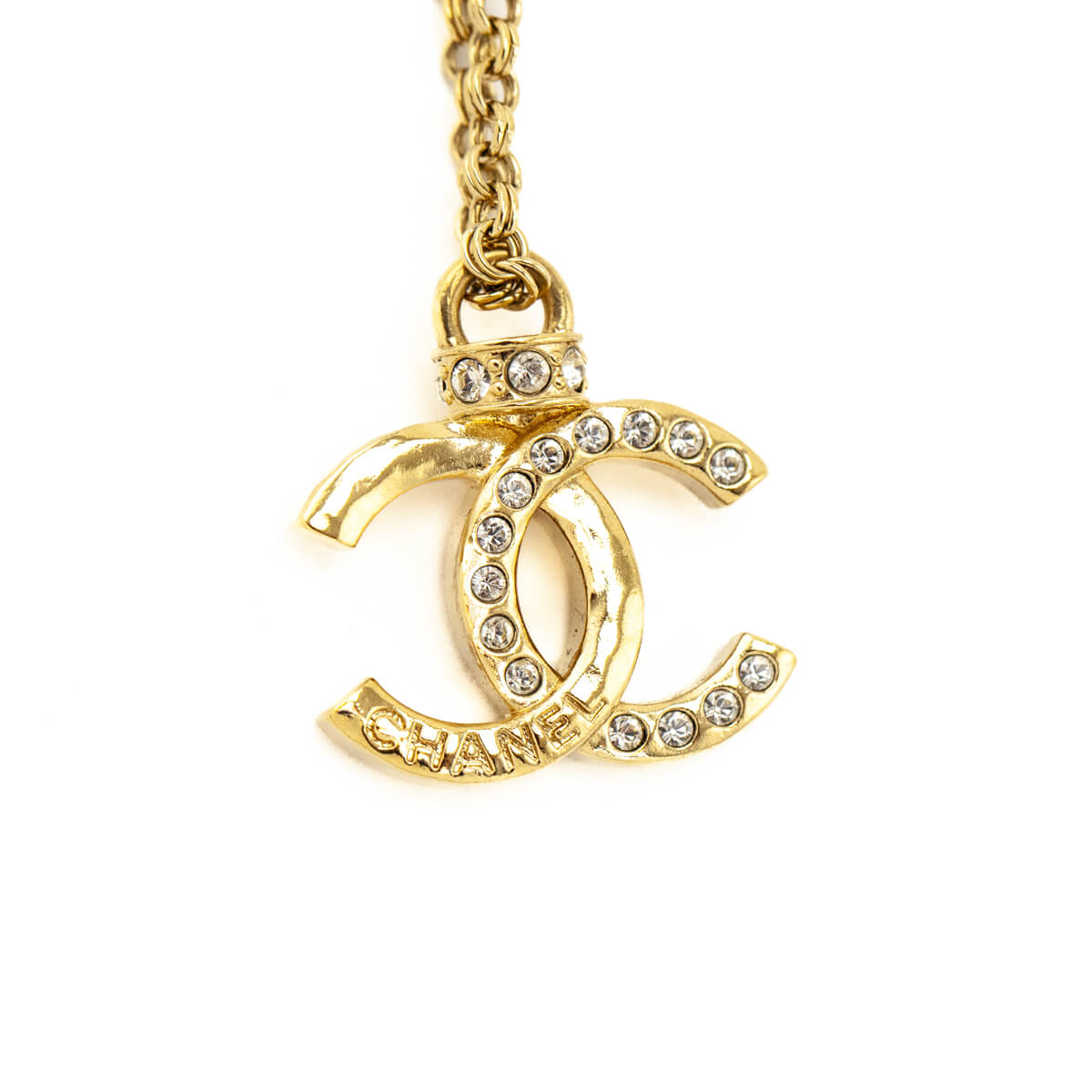Chanel Gold Strass CC Pendant Necklace - Love that Bag etc - Preowned Authentic Designer Handbags & Preloved Fashions
