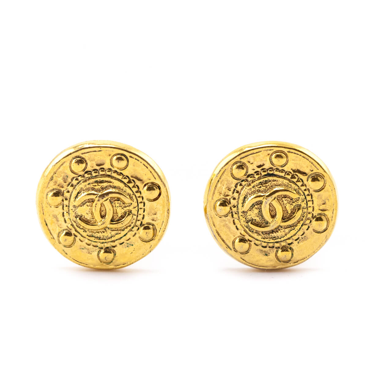 Chanel Gold Vintage CC Clip On Earrings - Love that Bag etc - Preowned Authentic Designer Handbags & Preloved Fashions