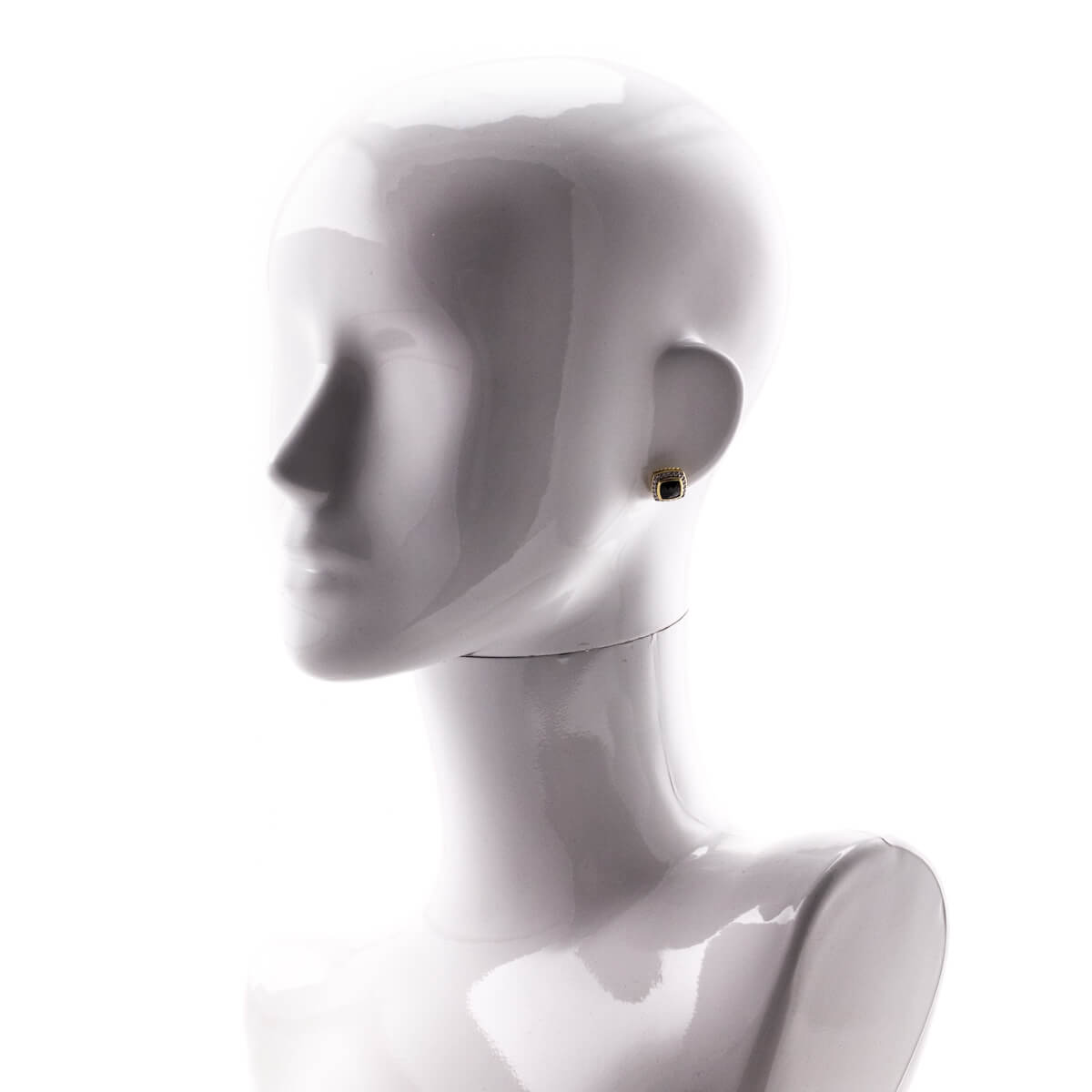 David Yurman 18K Gold Onyx & Diamonds Stud Earrings - Love that Bag etc - Preowned Authentic Designer Handbags & Preloved Fashions