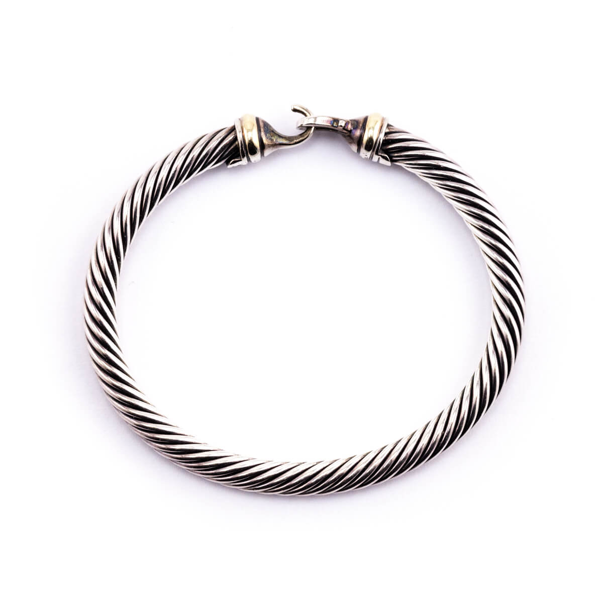 David Yurman Two-Tone Buckle Classic Cable Bracelet - Love that Bag etc - Preowned Authentic Designer Handbags & Preloved Fashions