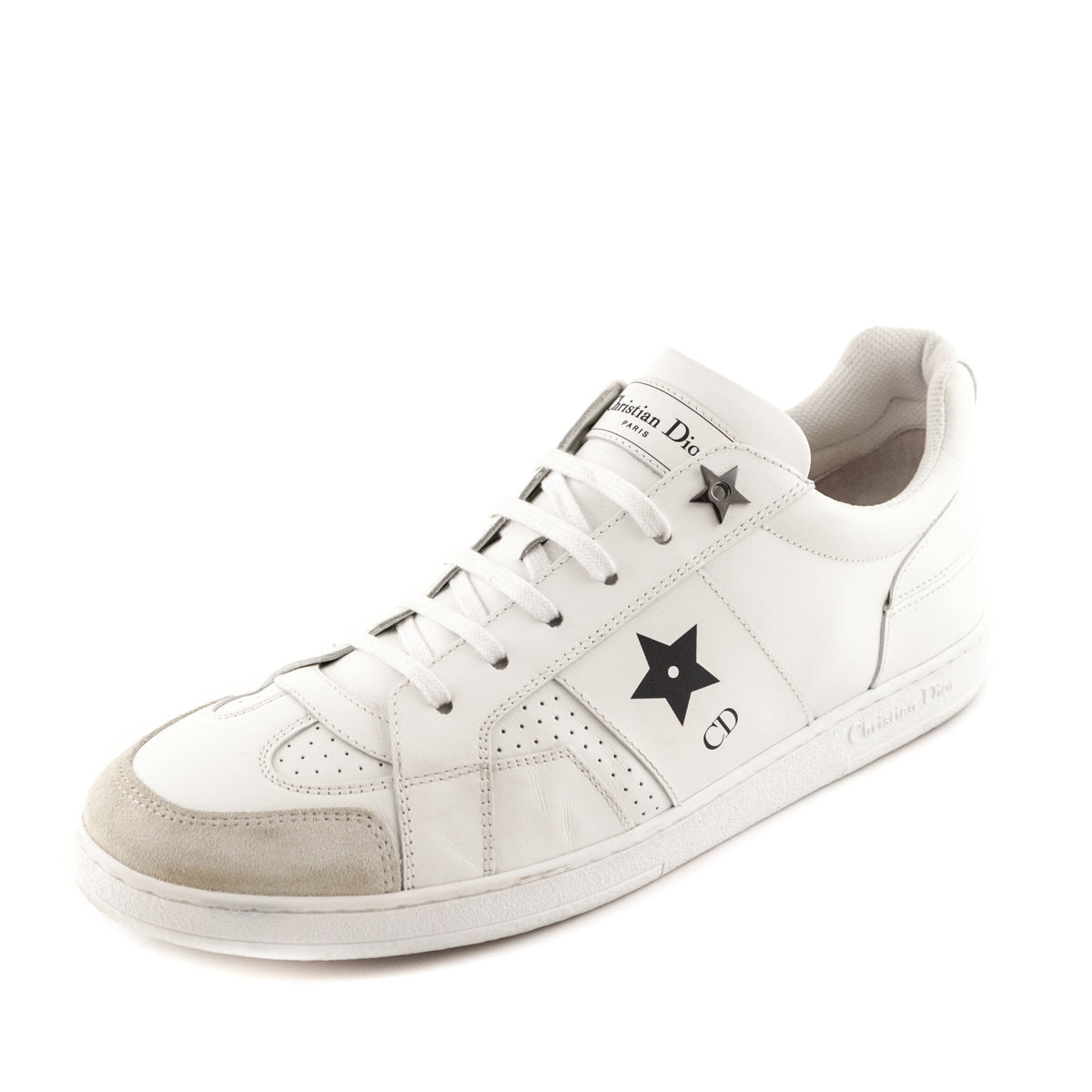 Dior White Leather Star Low Top Sneakers Size US 10 | EU 40 - Love that Bag etc - Preowned Authentic Designer Handbags & Preloved Fashions