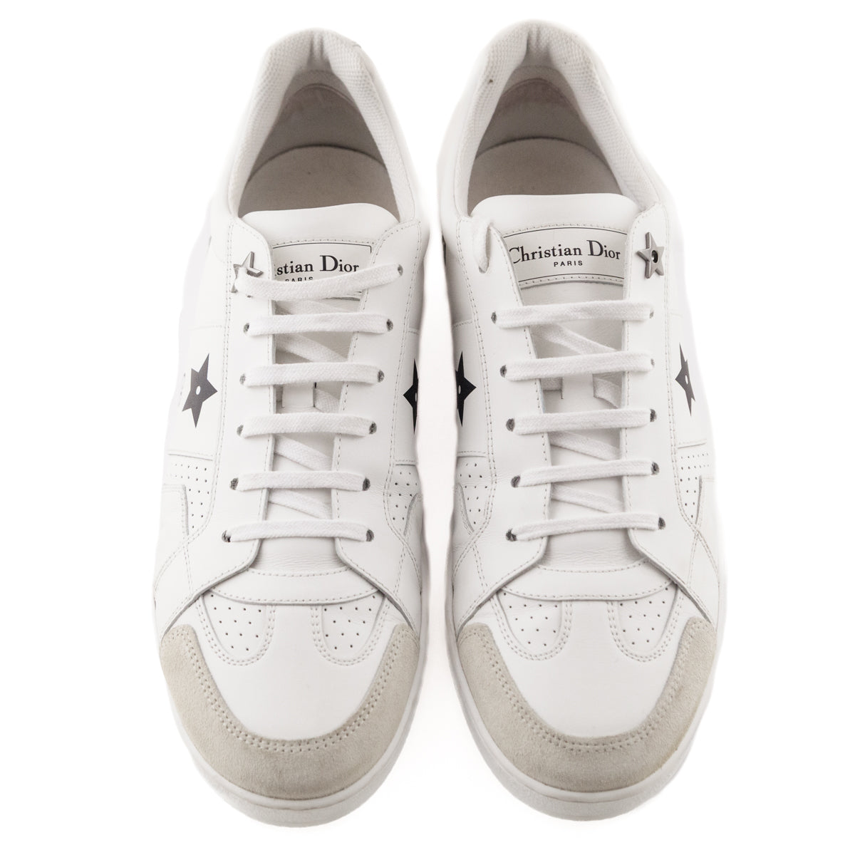 Dior White Leather Star Low Top Sneakers Size US 10 | EU 40 - Love that Bag etc - Preowned Authentic Designer Handbags & Preloved Fashions
