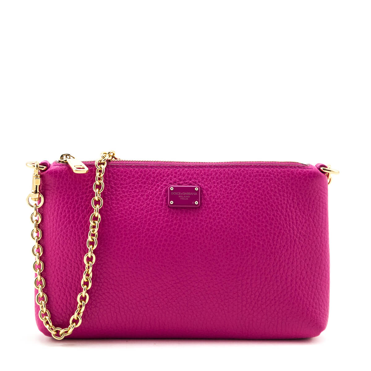 Dolce & Gabbana Pink Chain Clutch - Love that Bag etc - Preowned Authentic Designer Handbags & Preloved Fashions