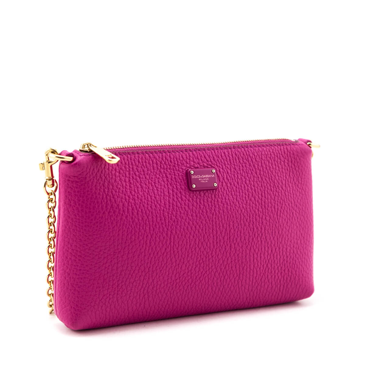 Dolce & Gabbana Pink Chain Clutch - Love that Bag etc - Preowned Authentic Designer Handbags & Preloved Fashions