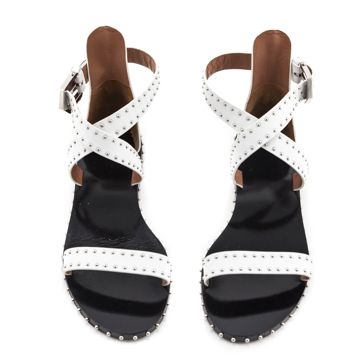 Givenchy White Studded Gladiator Sandals Size US 9.5 | EU 39.5 - Love that Bag etc - Preowned Authentic Designer Handbags & Preloved Fashions