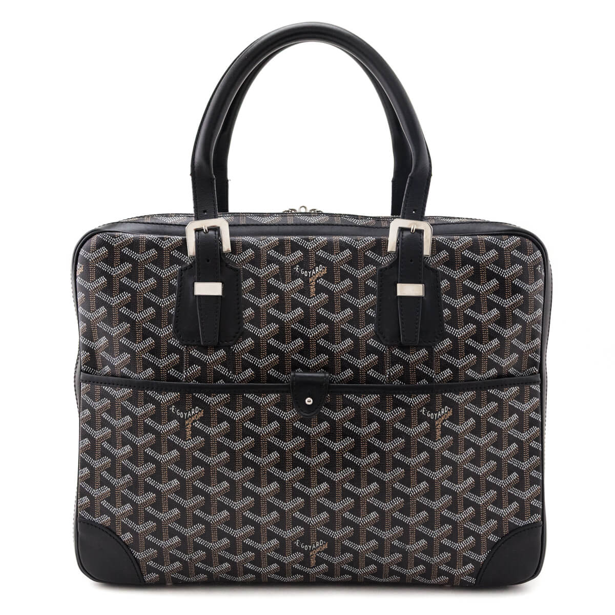 Goyard Black Goyardine Ambassade Briefcase PM - Love that Bag etc - Preowned Authentic Designer Handbags & Preloved Fashions