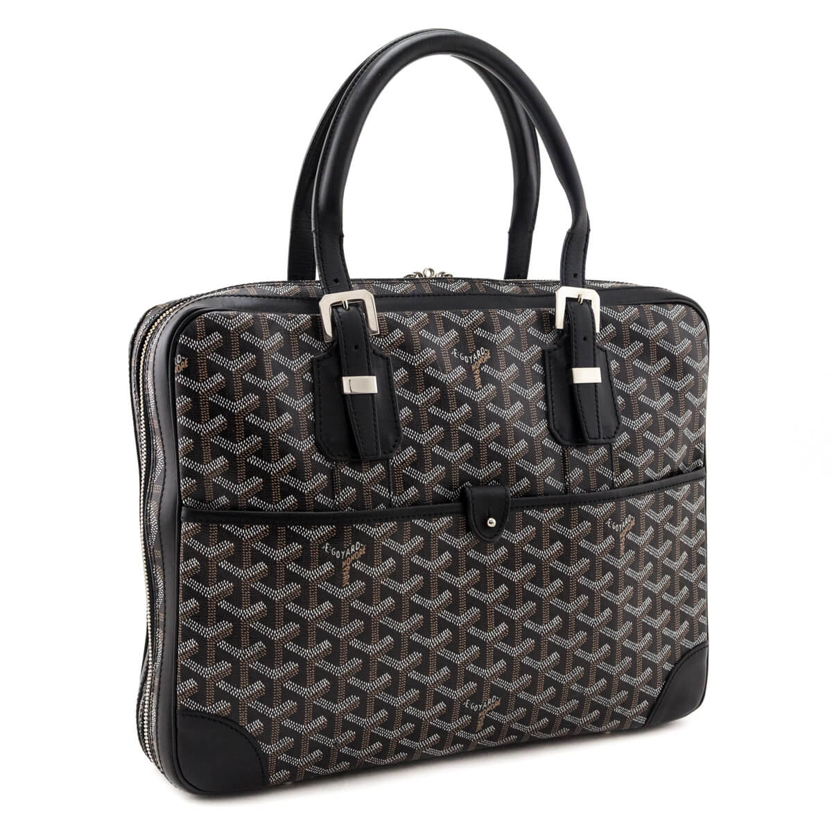 Goyard Black Goyardine Ambassade Briefcase PM - Love that Bag etc - Preowned Authentic Designer Handbags & Preloved Fashions
