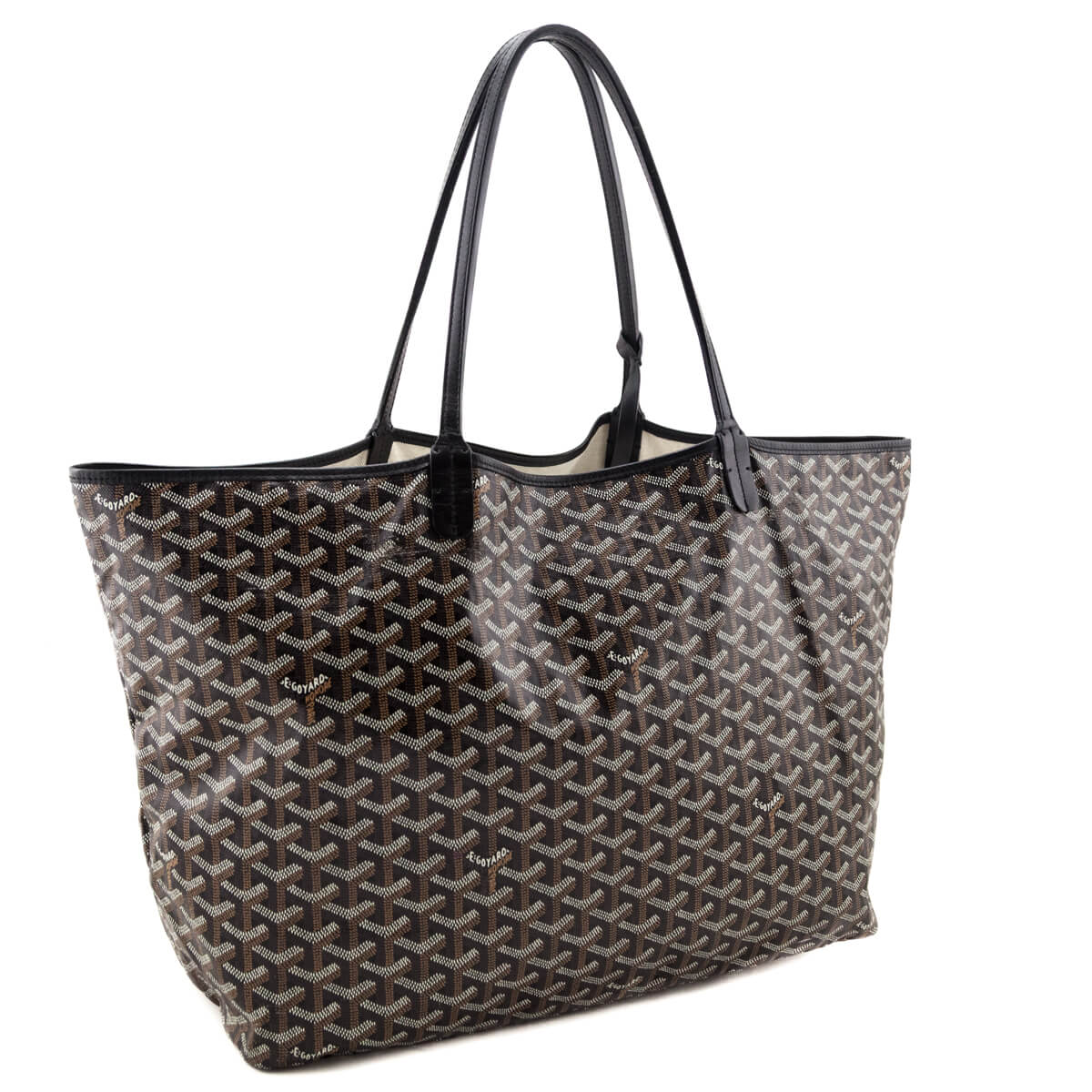 Goyard Black Goyardine Saint Louis GM - Love that Bag etc - Preowned Authentic Designer Handbags & Preloved Fashions