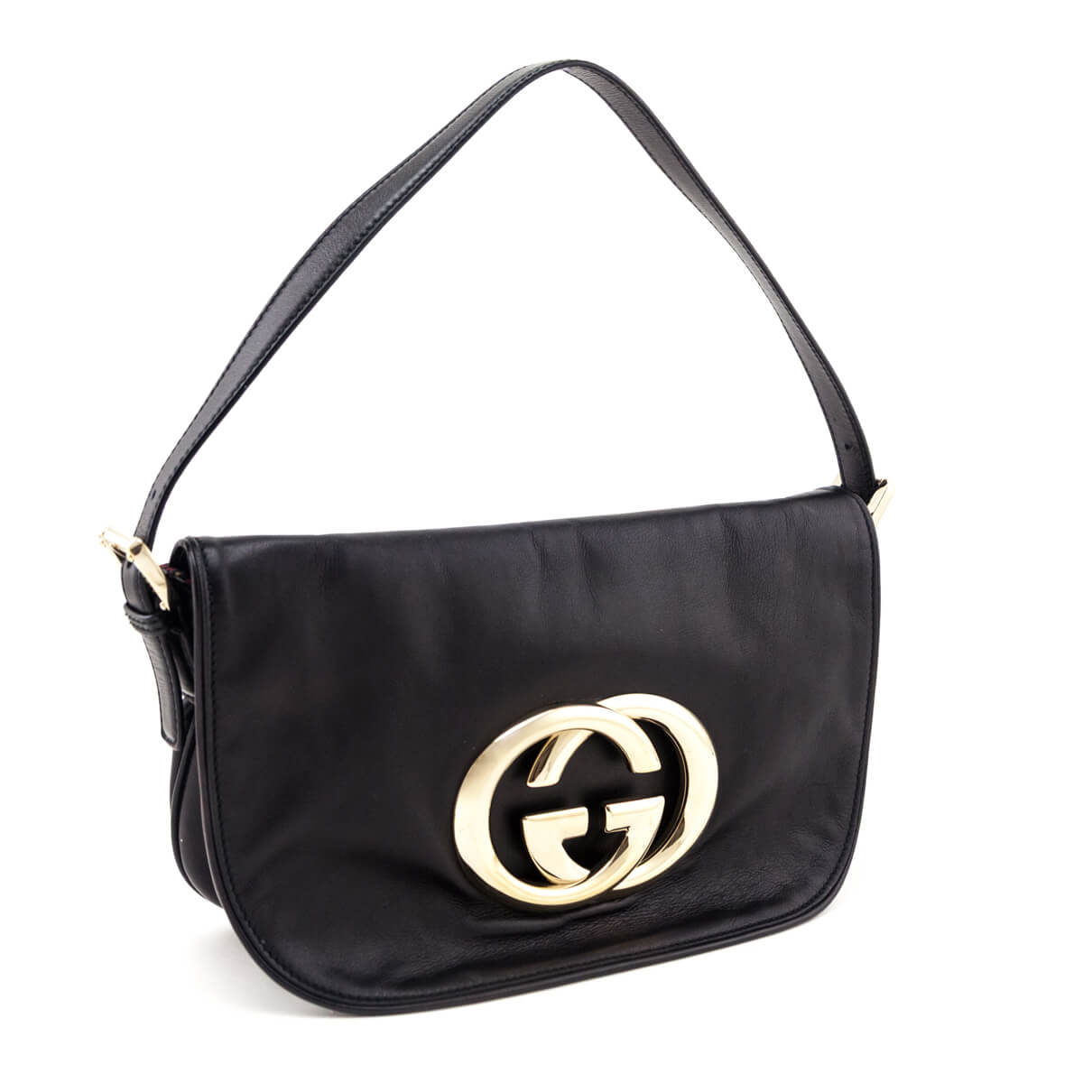 Gucci Black Leather Small Britt Shoulder Bag - Love that Bag etc - Preowned Authentic Designer Handbags & Preloved Fashions