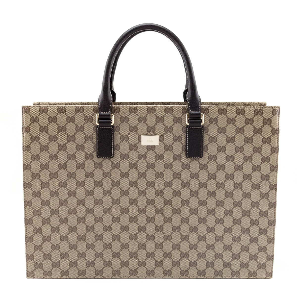 Gucci Brown Crystal Monogram Large Tote - Love that Bag etc - Preowned Authentic Designer Handbags & Preloved Fashions