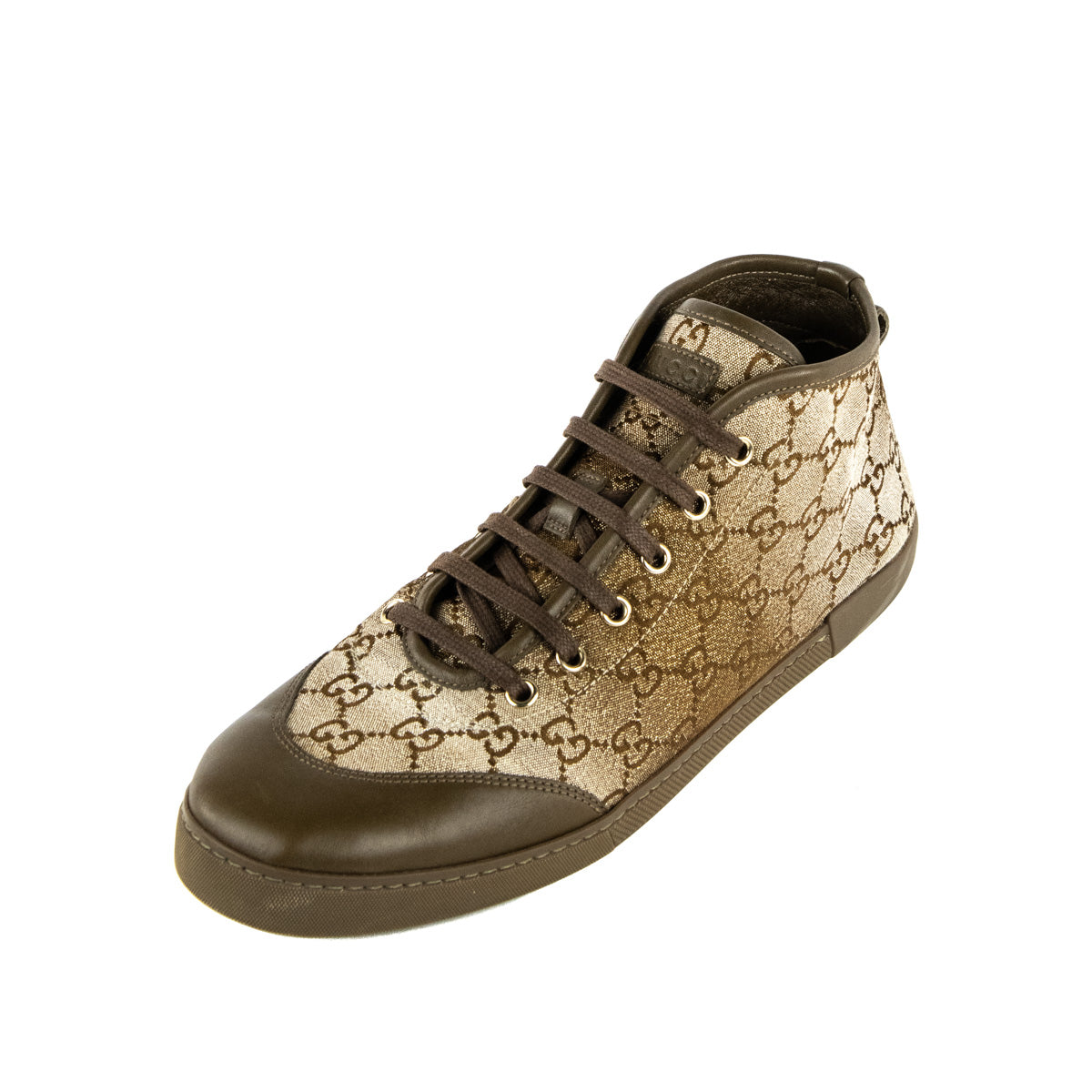 Gucci GG Supreme Charm Embellished High Top Sneakers Size US 11.5 | EU 41.5 - Love that Bag etc - Preowned Authentic Designer Handbags & Preloved Fashions