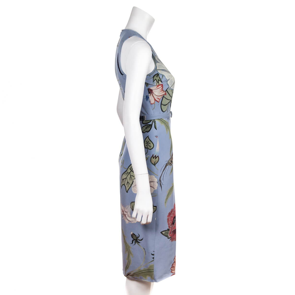 Gucci Pale Blue Floral Silk Kris Knight Dress Size XXS | IT 38 - Love that Bag etc - Preowned Authentic Designer Handbags & Preloved Fashions