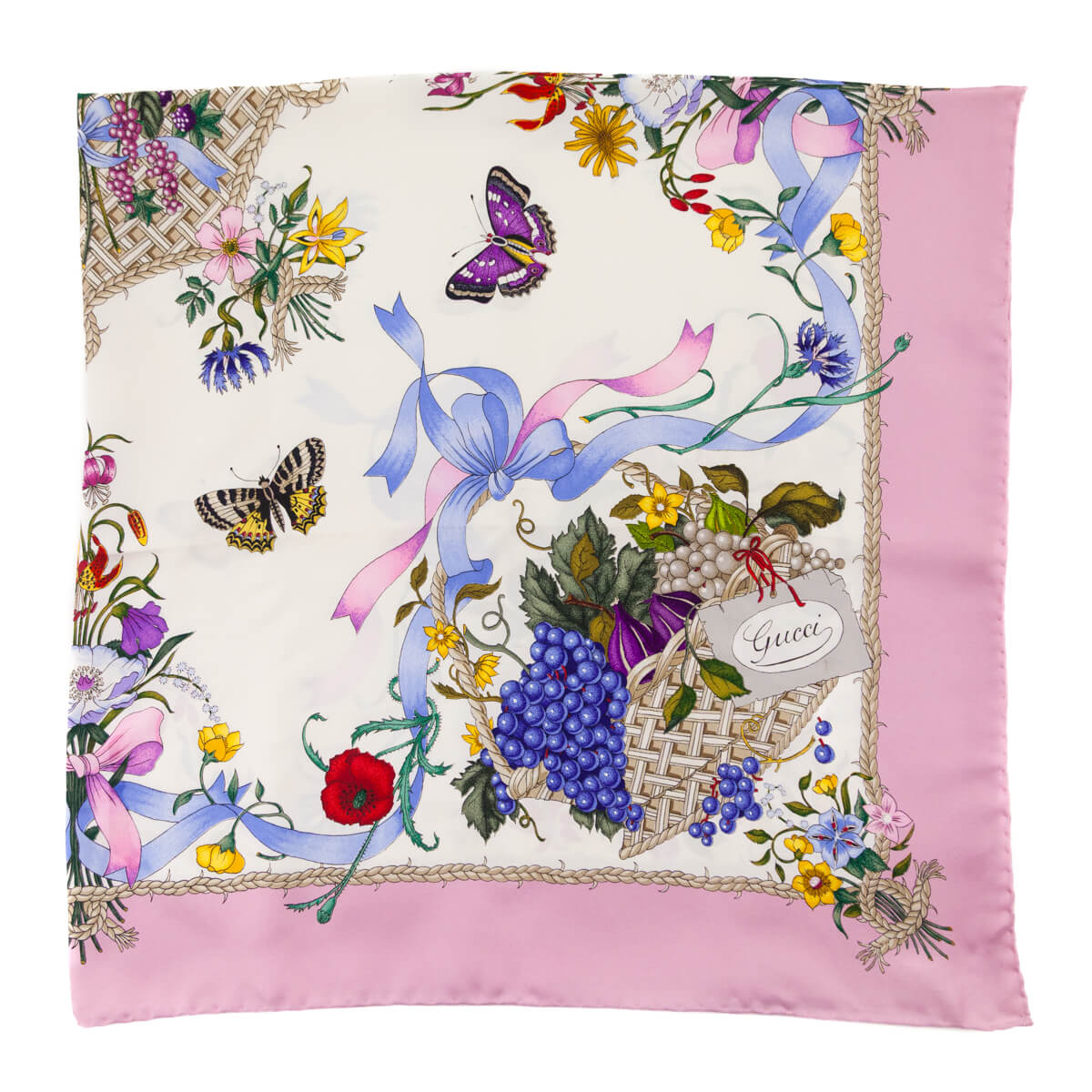 Gucci Pink Silk Flora Scarf - Love that Bag etc - Preowned Authentic Designer Handbags & Preloved Fashions