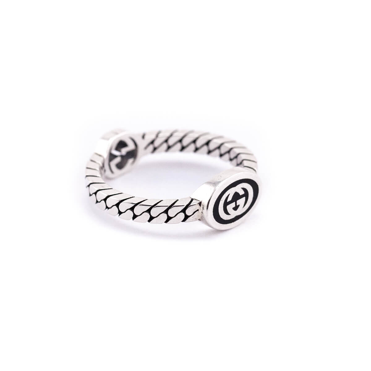 Gucci Sterling Silver Interlocking G Ring Size 6.75 - Love that Bag etc - Preowned Authentic Designer Handbags & Preloved Fashions