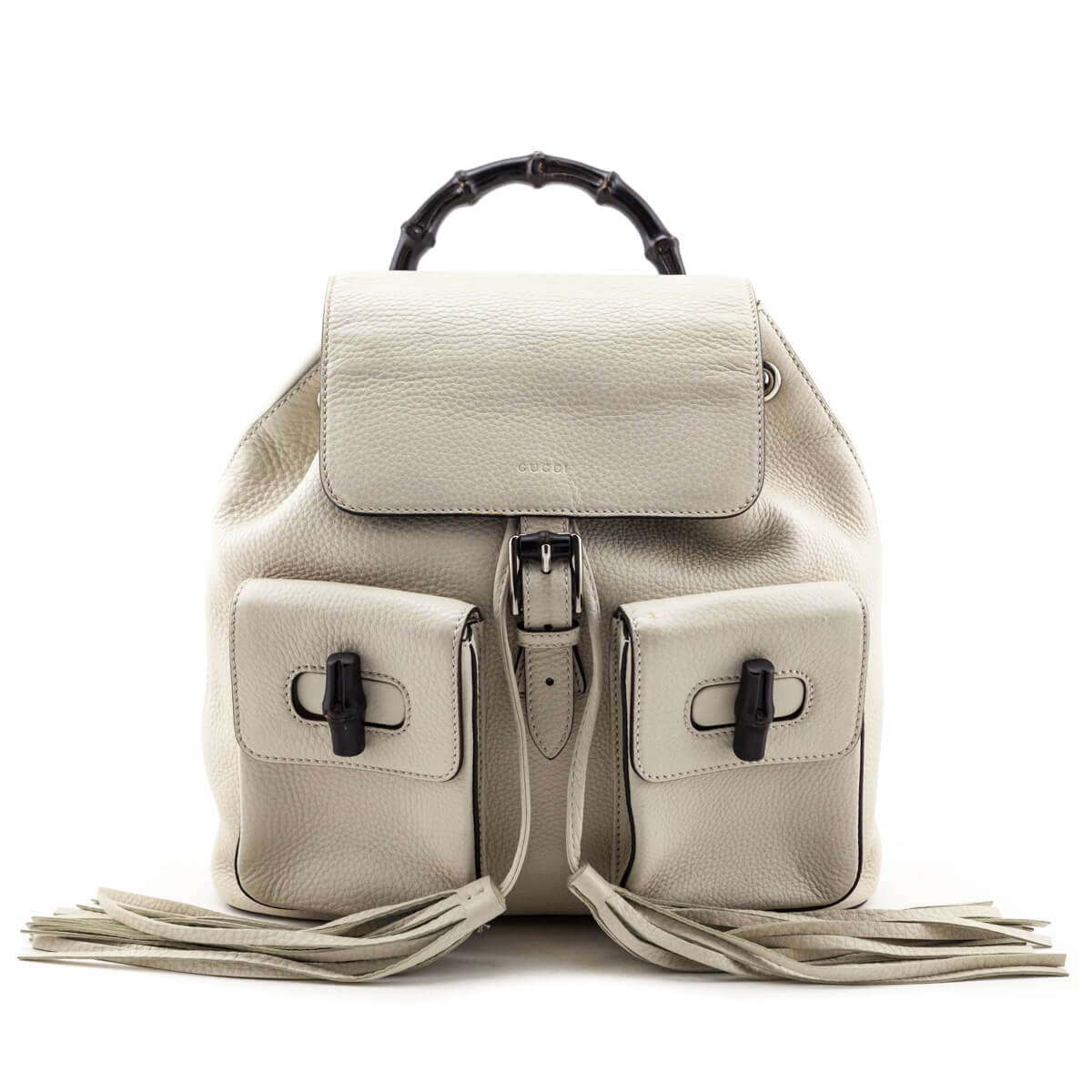 Gucci White Leather Daily Backpack - Love that Bag etc - Preowned Authentic Designer Handbags & Preloved Fashions