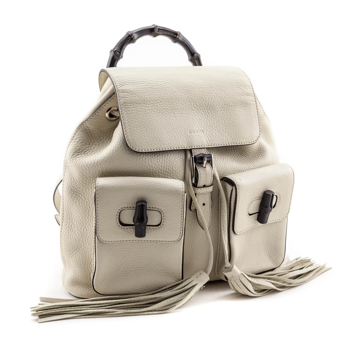 Gucci White Leather Daily Backpack - Love that Bag etc - Preowned Authentic Designer Handbags & Preloved Fashions