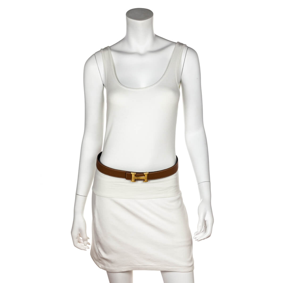 Hermes Gold Clemence H Reversible Belt Kit 32mm Size L - Love that Bag etc - Preowned Authentic Designer Handbags & Preloved Fashions