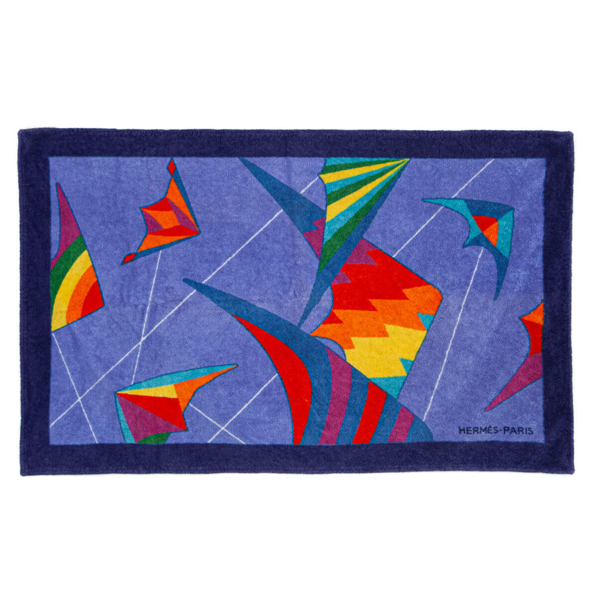 Hermes Purple Kite Beach Towel - Love that Bag etc - Preowned Authentic Designer Handbags & Preloved Fashions