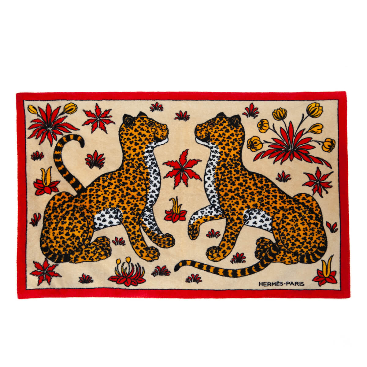 Hermes Red Leopards Beach Towel - Love that Bag etc - Preowned Authentic Designer Handbags & Preloved Fashions