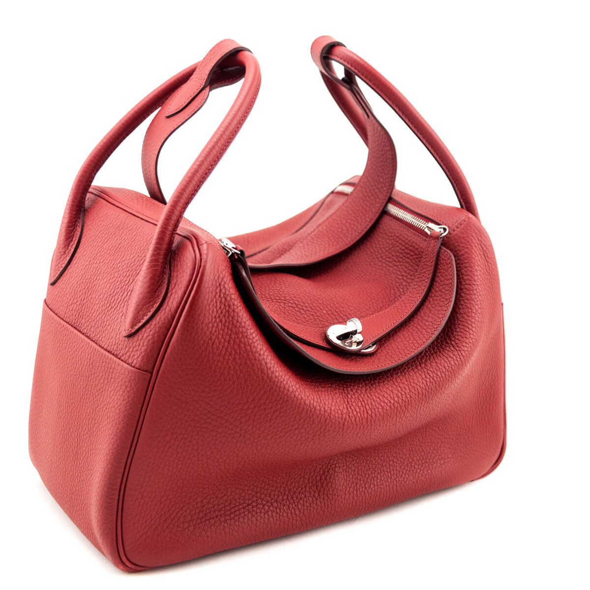 Hermes Rouge Garance Clemence Lindy 34 - Love that Bag etc - Preowned Authentic Designer Handbags & Preloved Fashions
