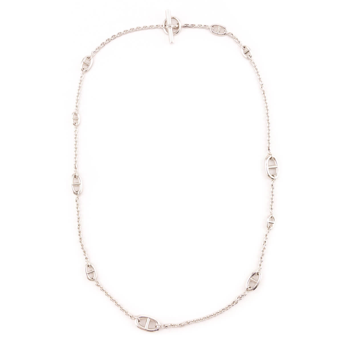 Hermes Sterling Silver Farandole Long Necklace 80 - Love that Bag etc - Preowned Authentic Designer Handbags & Preloved Fashions