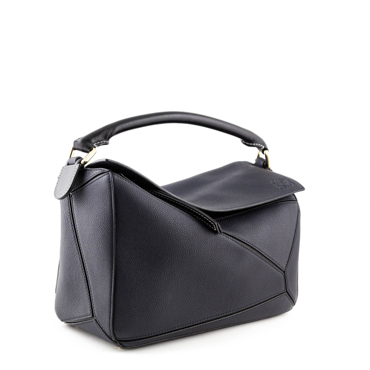 Loewe Midnight Blue & Black Calfskin Medium Puzzle Bag - Love that Bag etc - Preowned Authentic Designer Handbags & Preloved Fashions