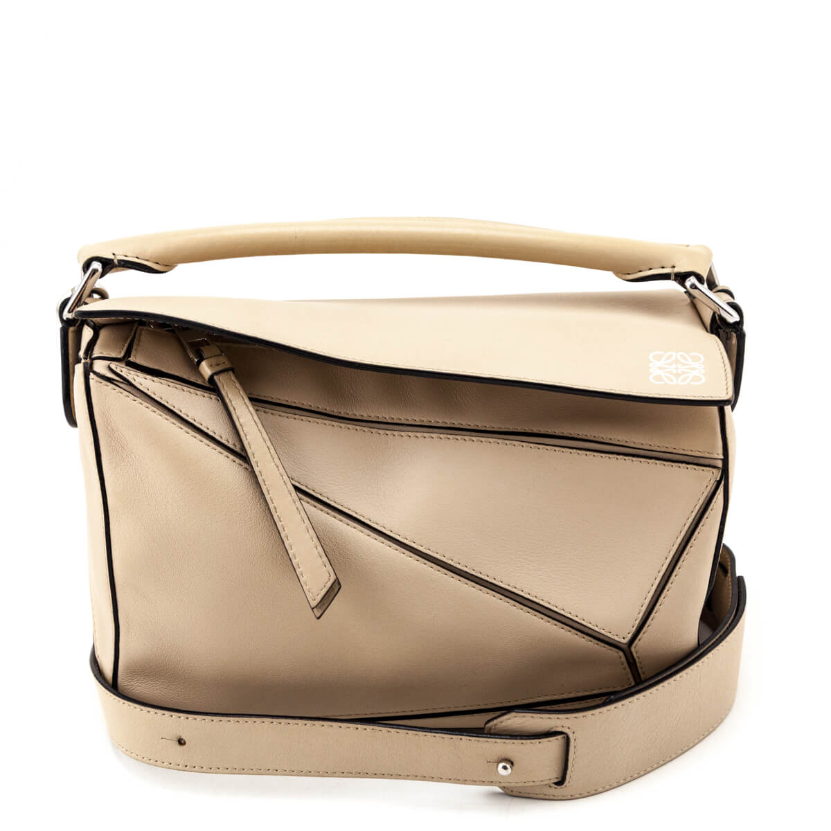 Loewe Mink Calfskin Small Puzzle Bag - Love that Bag etc - Preowned Authentic Designer Handbags & Preloved Fashions