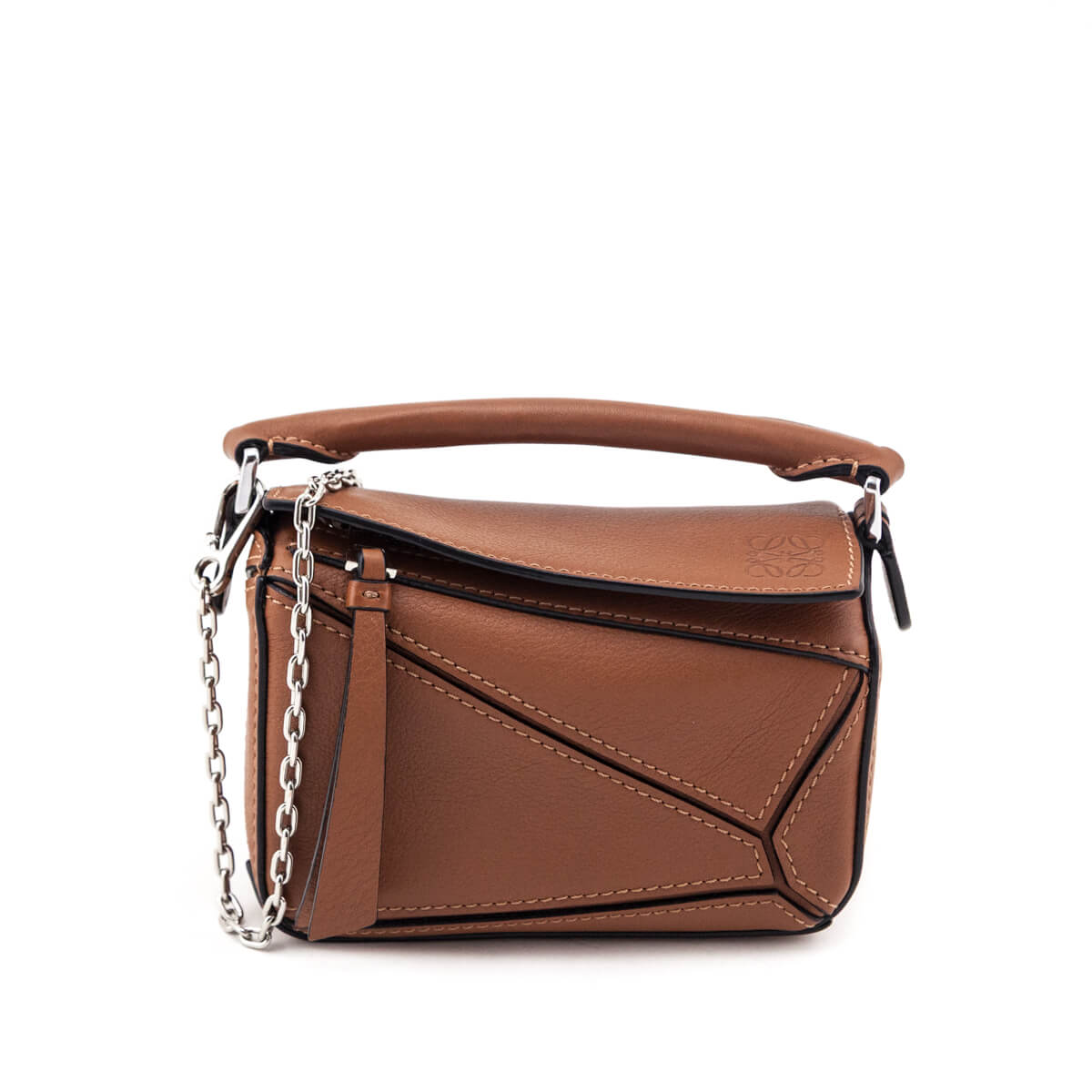 Loewe Tan Calfskin Nano Puzzle Bag - Love that Bag etc - Preowned Authentic Designer Handbags & Preloved Fashions