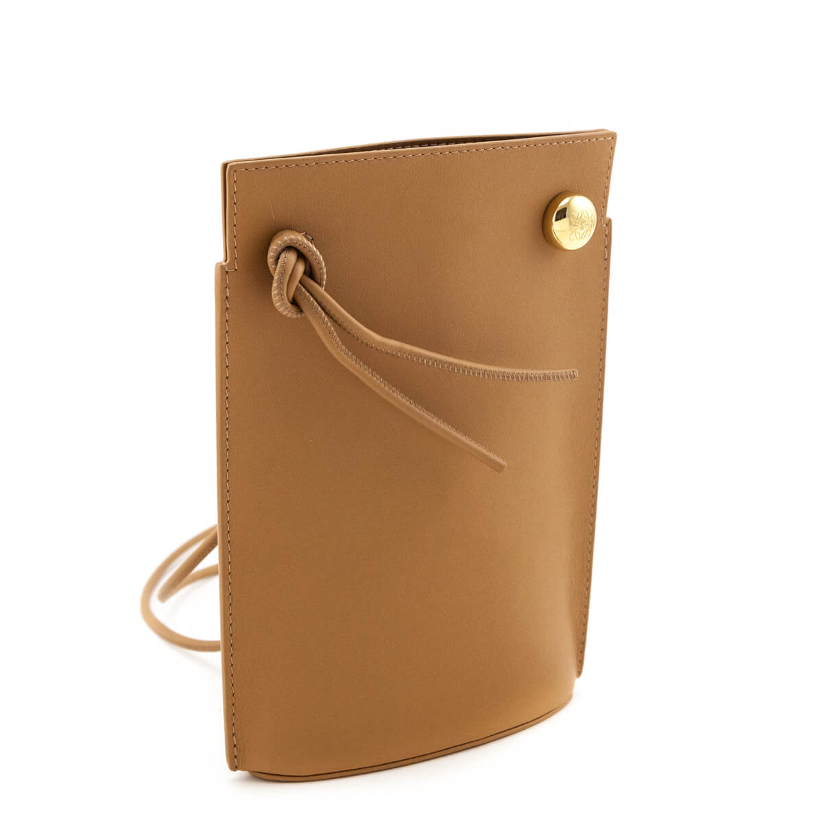 Loewe Tan Calfskin Pebble Dice Pocket Pouch - Love that Bag etc - Preowned Authentic Designer Handbags & Preloved Fashions