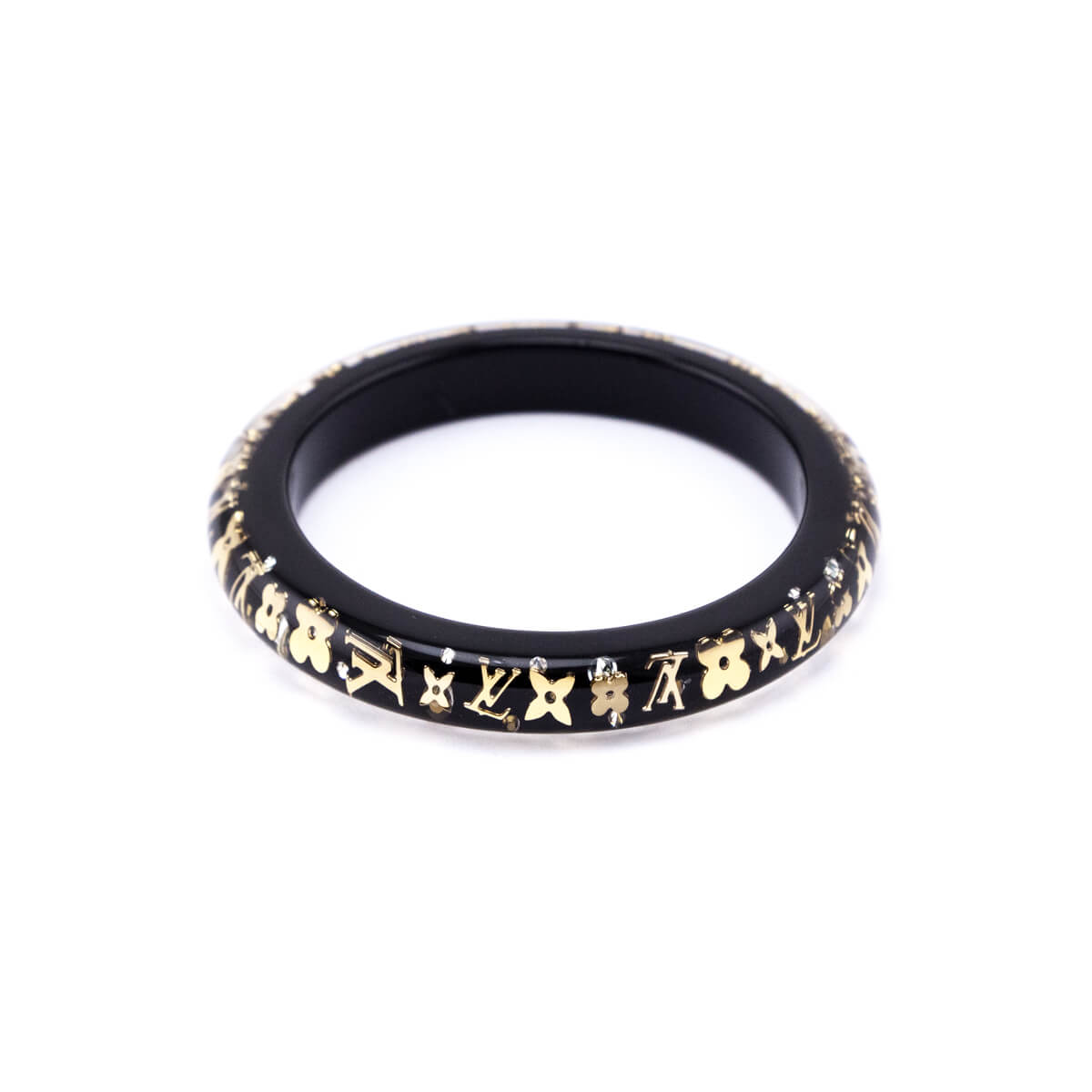 Louis Vuitton Black & Gold Resin Inclusion PM Bangle - Love that Bag etc - Preowned Authentic Designer Handbags & Preloved Fashions