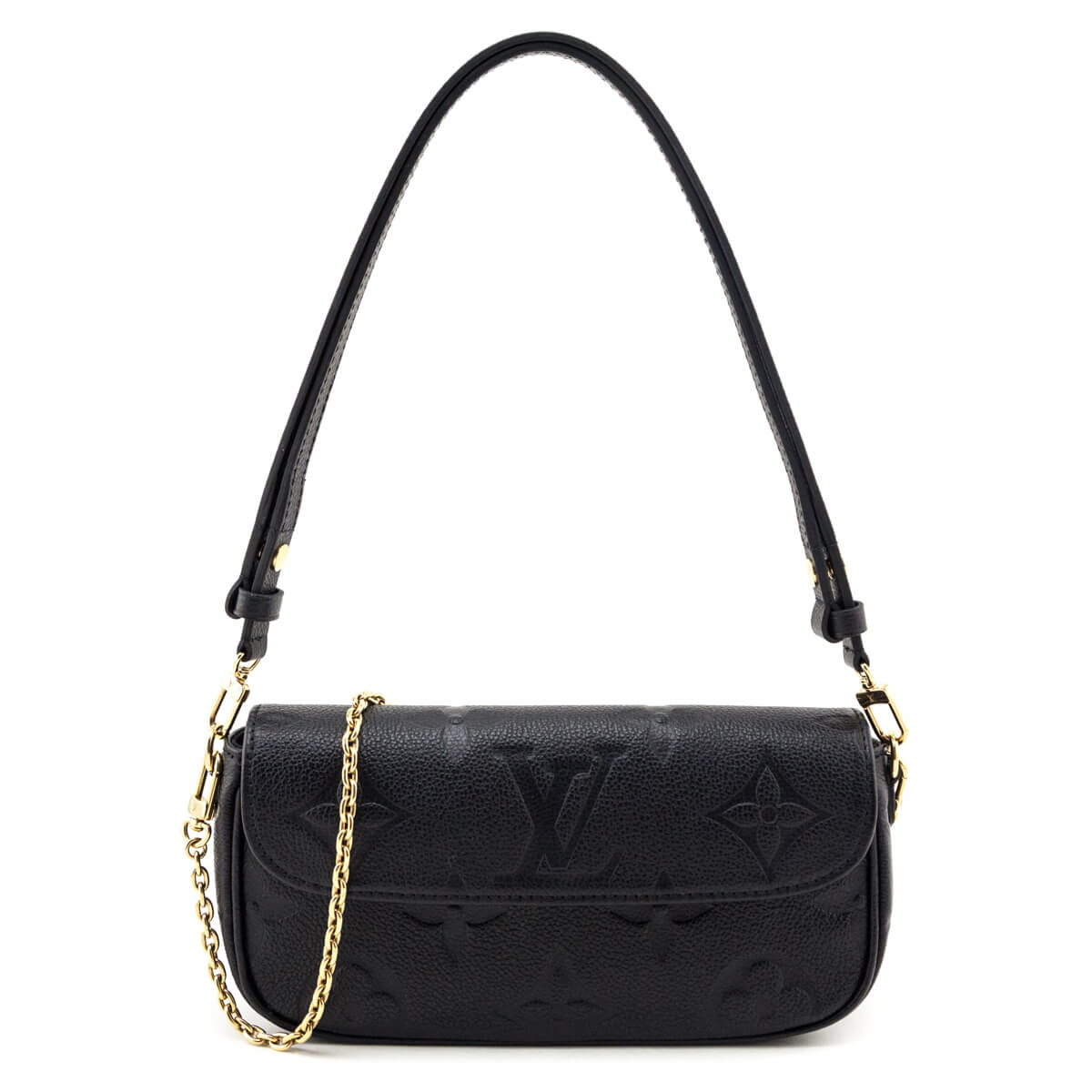 Louis Vuitton Black Empreinte Monogram Giant Ivy Wallet On Chain - Love that Bag etc - Preowned Authentic Designer Handbags & Preloved Fashions