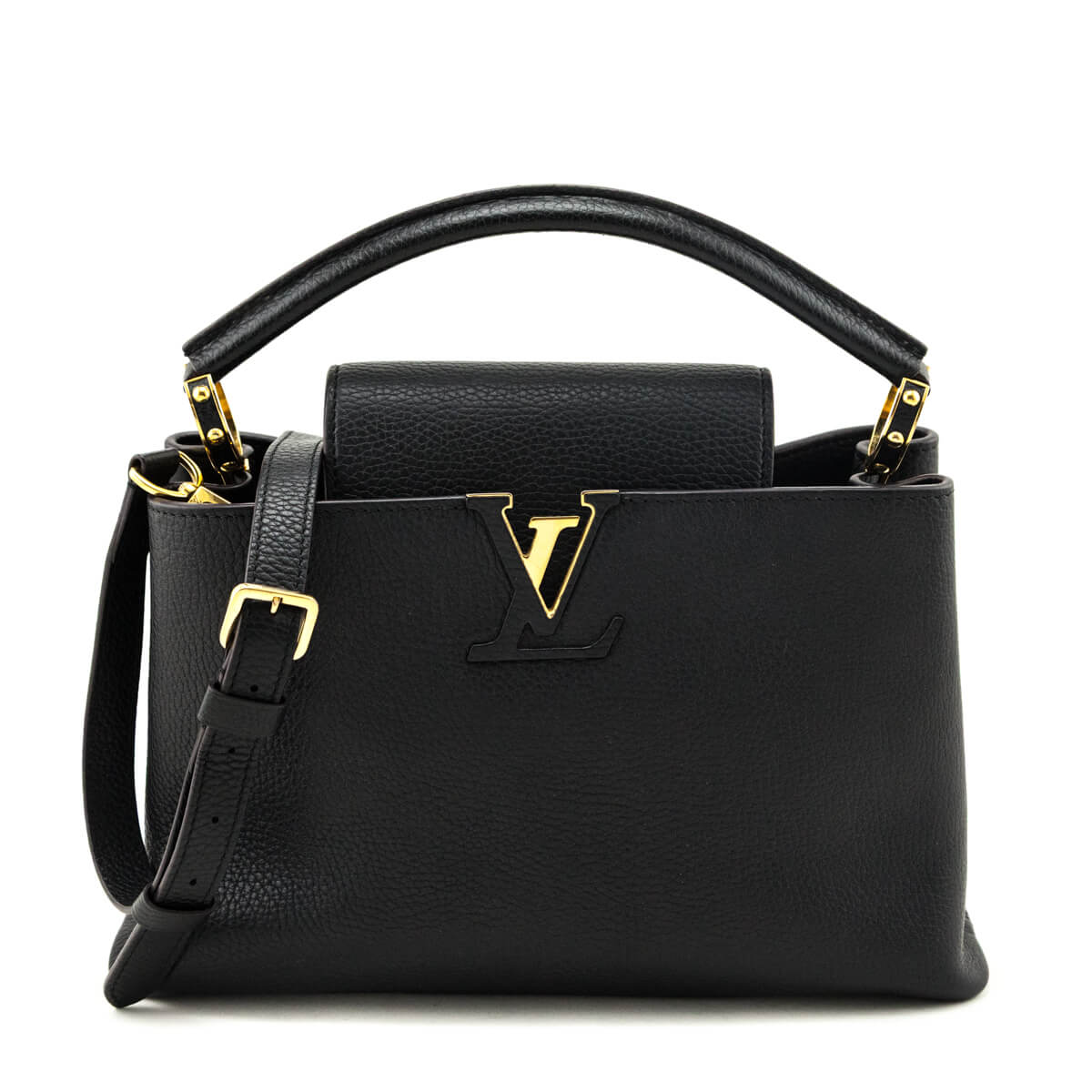 Louis Vuitton Black Taurillon Capucines BB - Love that Bag etc - Preowned Authentic Designer Handbags & Preloved Fashions
