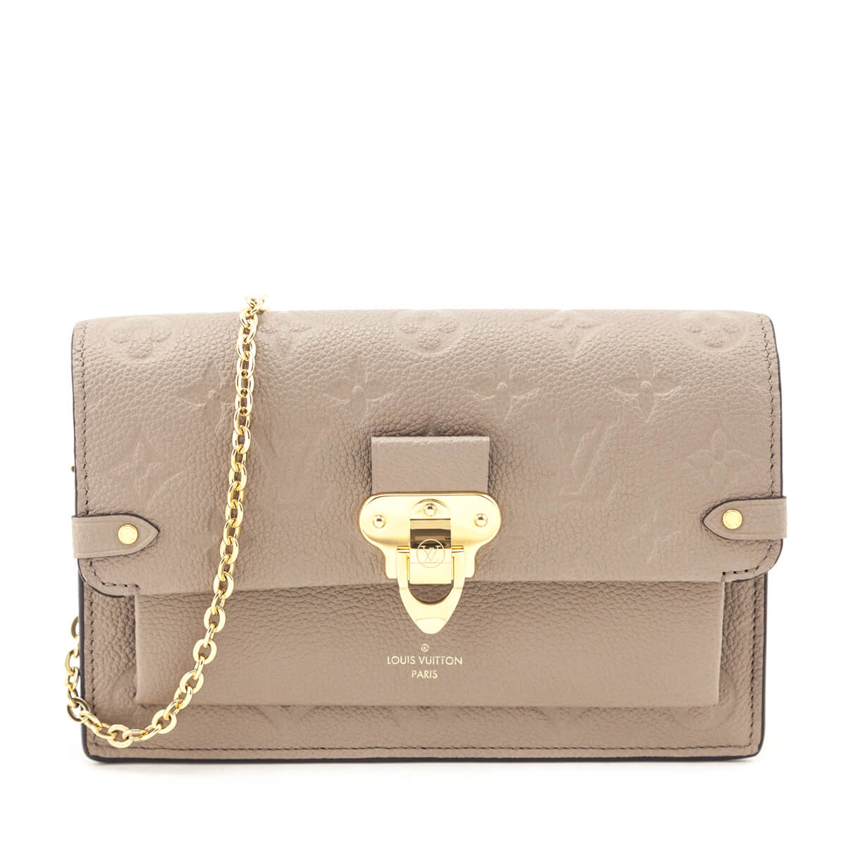 Louis Vuitton Tourterelle Empreinte Vavin Chain Wallet - Love that Bag etc - Preowned Authentic Designer Handbags & Preloved Fashions