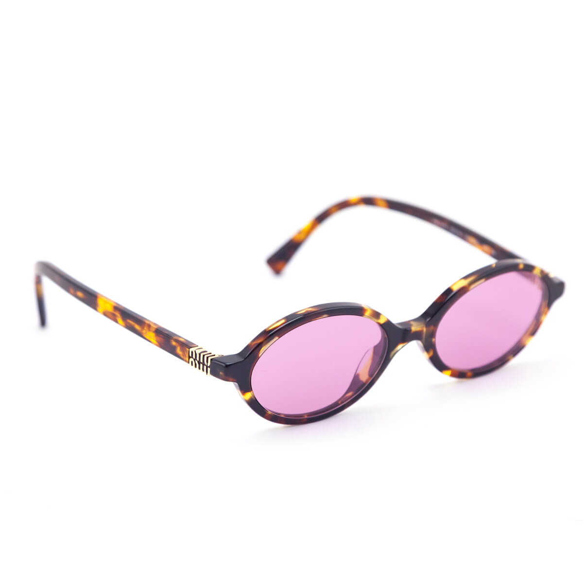 Miu Miu Tortoise-shell Effect Regard Oval Sunglasses - Love that Bag etc - Preowned Authentic Designer Handbags & Preloved Fashions