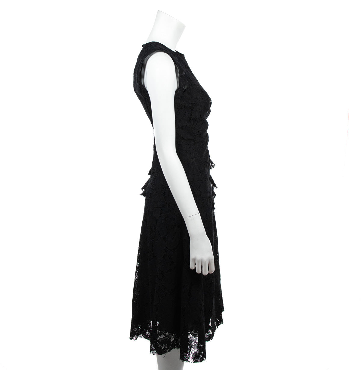 Oscar de la Renta Black Lace Sleeveless Midi Dress Size XXS | US 2 - Love that Bag etc - Preowned Authentic Designer Handbags & Preloved Fashions